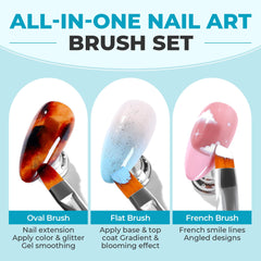 UNA GELLA sculpting brush shapes nails for dimensional gel sculptures
