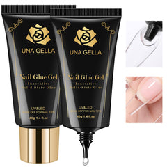 UNA GELLA nail glue bottle top for precise application.