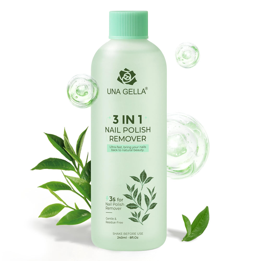UNA GELLA nail polish remover cap shows easy-use design for quick, mess-free polish removal at home