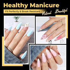 UNA GELLA nail tips on hand demonstrate comfortable fit and easy application