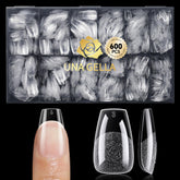 UNA GELLA short coffin tips 600-piece box for easy home DIY extensions