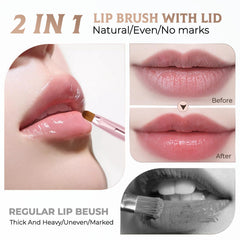 Unaone brocha labios delineado preciso para bordes nítidos.