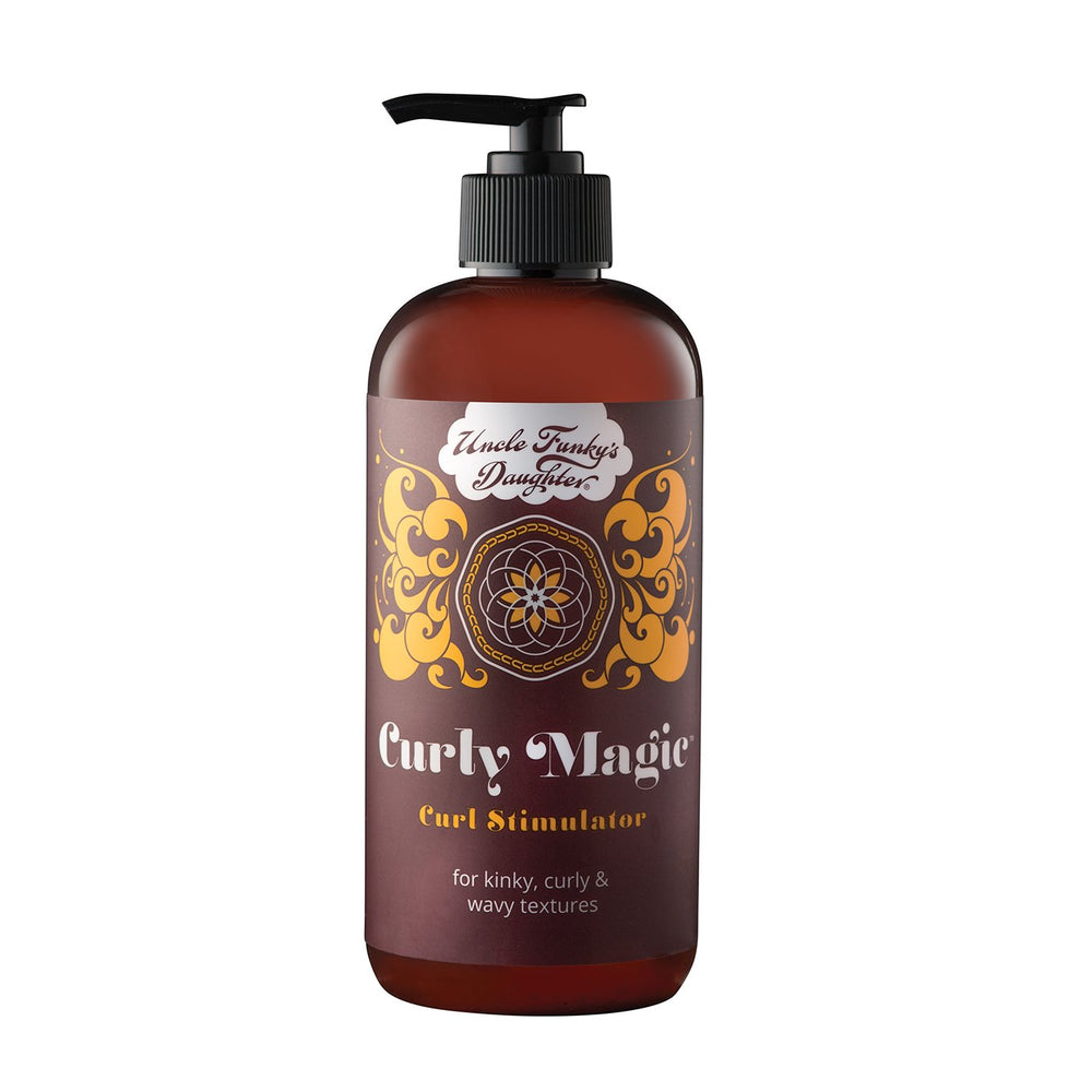 Uncle Funky's Daughter Curly Magic 32oz bottle front for defined curls.