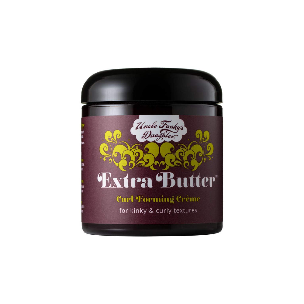 Uncle Funky's Daughter Extra Butter Curl Forming Creme bottle for detangling and defined curls.