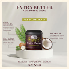 Uncle Funky's Daughter Curl Cream applied to damp hair for better curl definition.