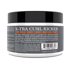 Uncle Jimmy X-TRA Curl-Kicker moisture-application delivers deep hydration without heaviness.