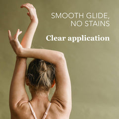 Underarmed deodorant packaging back highlights vegan non-GMO ingredients.
