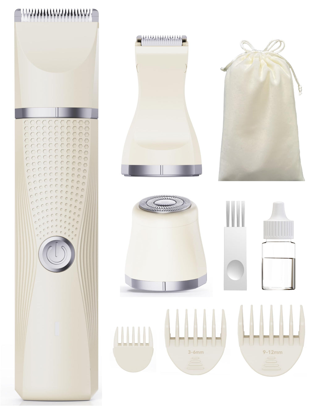 Unibono 3-in-1 bikini-trimmer-head for precise grooming on sensitive areas.