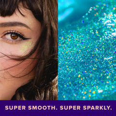 Unicorn Snot Glitter Gel blue hair-accents for bold festival style.