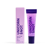 UNICORN SNOT holographic lip gloss in orchid bottle adds bold shine for party-ready lips.