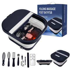UNIFULL collapsible foot bath with remote control for easy home spa sessions.