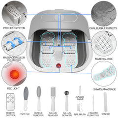 UNIFULL foot spa bubble function keeps water circulating and warm during a spa-like soak.
