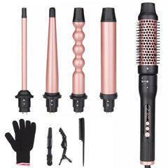 UNOBEY 5in1 curling iron set hero showing versatile styling options for daily looks