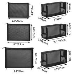 Unoutur mesh cosmetic bag durable nylon for lightweight daily use