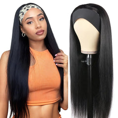 Unvizossa headband wig 18-inch straight hair for a natural everyday look