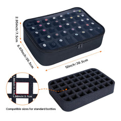 UOZL organizer interior slots show 40-bottle capacity and organization.