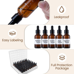 UPBUD 3ml droppers included for controlled dispensing of concentrates.