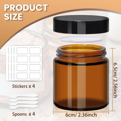 UPBUD amber jar with inner liner seal prevents leaks during travel.