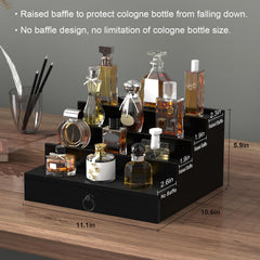 Upcessory Cologne Organizer bottom drawer divider storing watches and jewelry