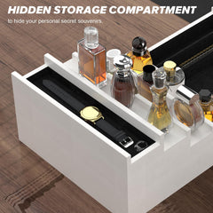 Upcessory Cologne Organizer bottom drawer stores watches and jewelry at a glance