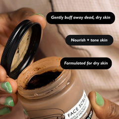 UPCIRCLE coffee grounds close-up shows gentle exfoliation texture.