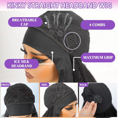 UPIGUILK headband wig natural color blend for seamless look.