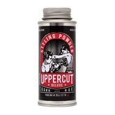 UPPERCUT DELUXE Styling Powder shake-application demonstrates quick lift and texture for natural volume