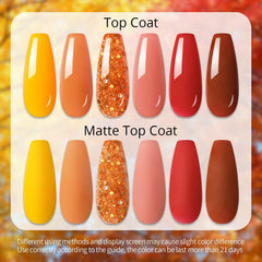 UR SUGAR burnt orange gel nail color for bold, season-spanning looks