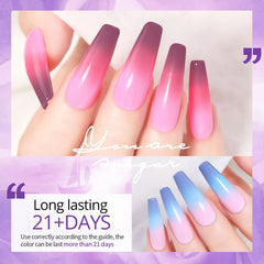 UR SUGAR nails before-after color-change demonstrates dramatic mood shifts on nails.