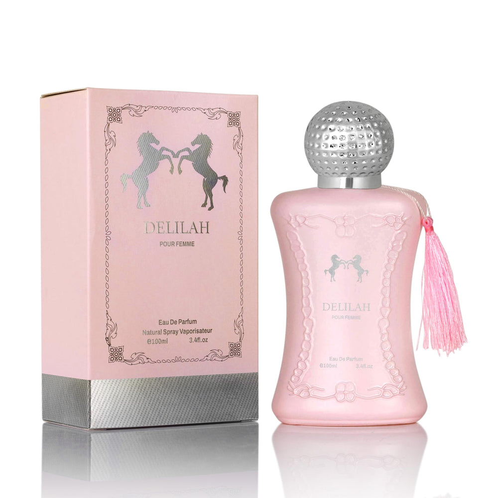 Urban Collection Delilah bottle top view shows premium packaging for gifting