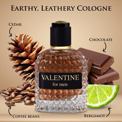 Urban Collection Valentine top notes highlight woody myrtle and bergamot for a fresh outdoor feel.