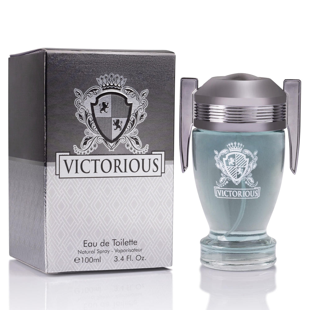 URBAN COLLECTION Victorious for Men bottle closeup demonstrates fresh daily-wear appeal