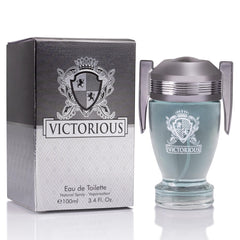 URBAN COLLECTION Victorious for Men bottle closeup demonstrates fresh daily-wear appeal