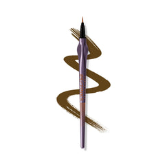 Urban Decay 24/7 Inks Whiskey swatch shows matte dark brown for precise definition.