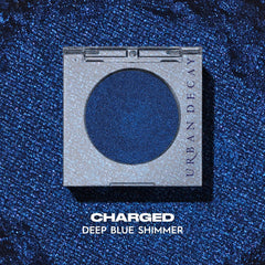Urban Decay 24/7 Eyeshadow Single Charged swatch shows high-pigment payoff.