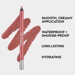 Urban Decay 24/7 Glide-On Peyote closeup highlights waterproof, smudge-proof metallic sheen.