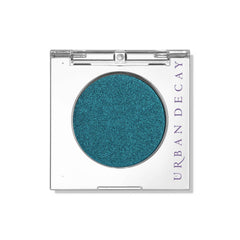 Urban Decay 24/7 Float teal shimmer swatch showing vibrant color payoff
