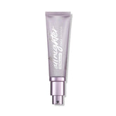 Urban Decay All Nighter Extra Glow bottle closeup highlighting vegan, hydrating primer for dewy skin.