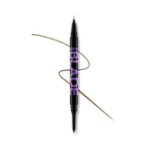 Urban Decay Brow Blade pencil stroke close-up for natural brow definition.