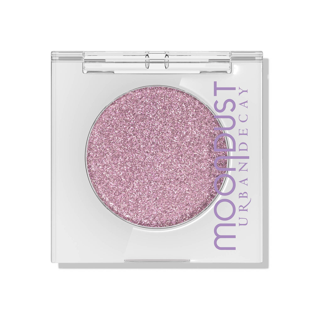 Urban Decay Moondust Lilac Sparkle swatch shows long-lasting glitter
