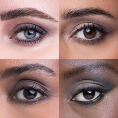 URBAN DECAY Naked 2 Basics mini palette-shades-swatches with six taupe-nude mattes for seamless base.