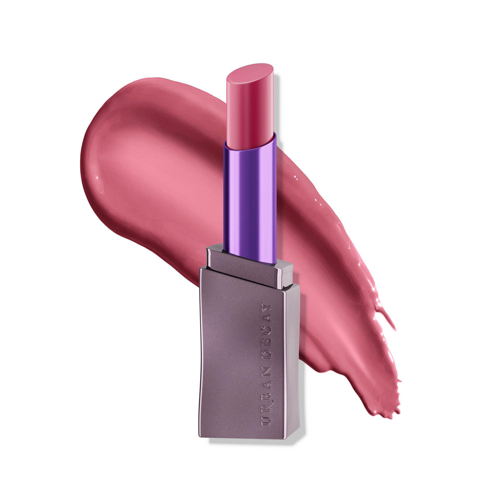 Urban Decay Vice Hydrating Lipstick Local packaging close-up emphasizing vegan formula.
