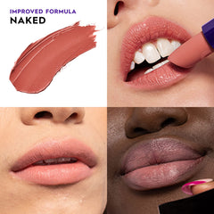 Urban Decay Vice Hydrating Lipstick Naked Rose Nude cream finish close-up with rich pigment
