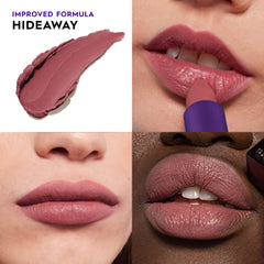 Urban Decay Vice Hydrating Lipstick swatch shows creamy pigment for everyday wear