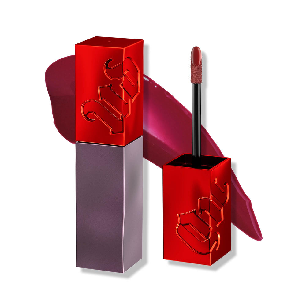 Urban Decay Vice Lip Bond Raw Footage Merlot Red apply for a high-shine longwear look.