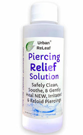 Urban ReLeaf Piercing Relief bottle front for gentle aftercare.