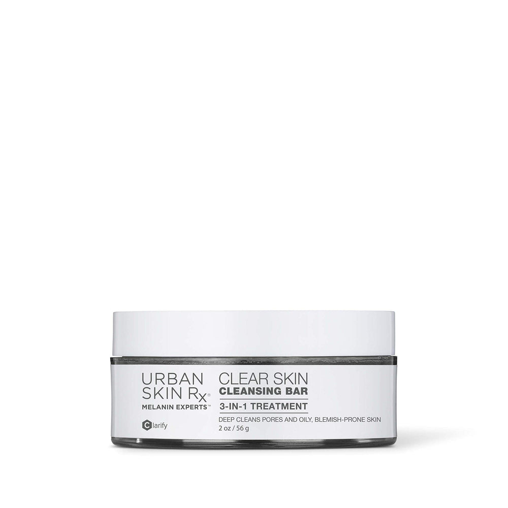 Urban Skin Rx Clear Skin bar packaging on display signaling daily convenience for oily skin