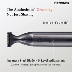 Urbaner Mustache Trimmer cordless design allows quick touch-ups anywhere.
