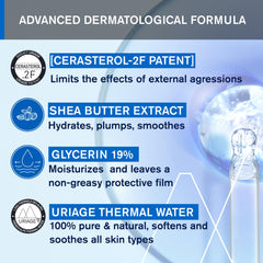 Family-use scene with Uriage Xémose cleansing soothing oil in bathroom routine