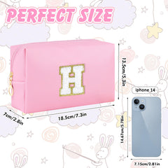 URSKYTOUS waterproof zipper makeup bag protects contents during travel